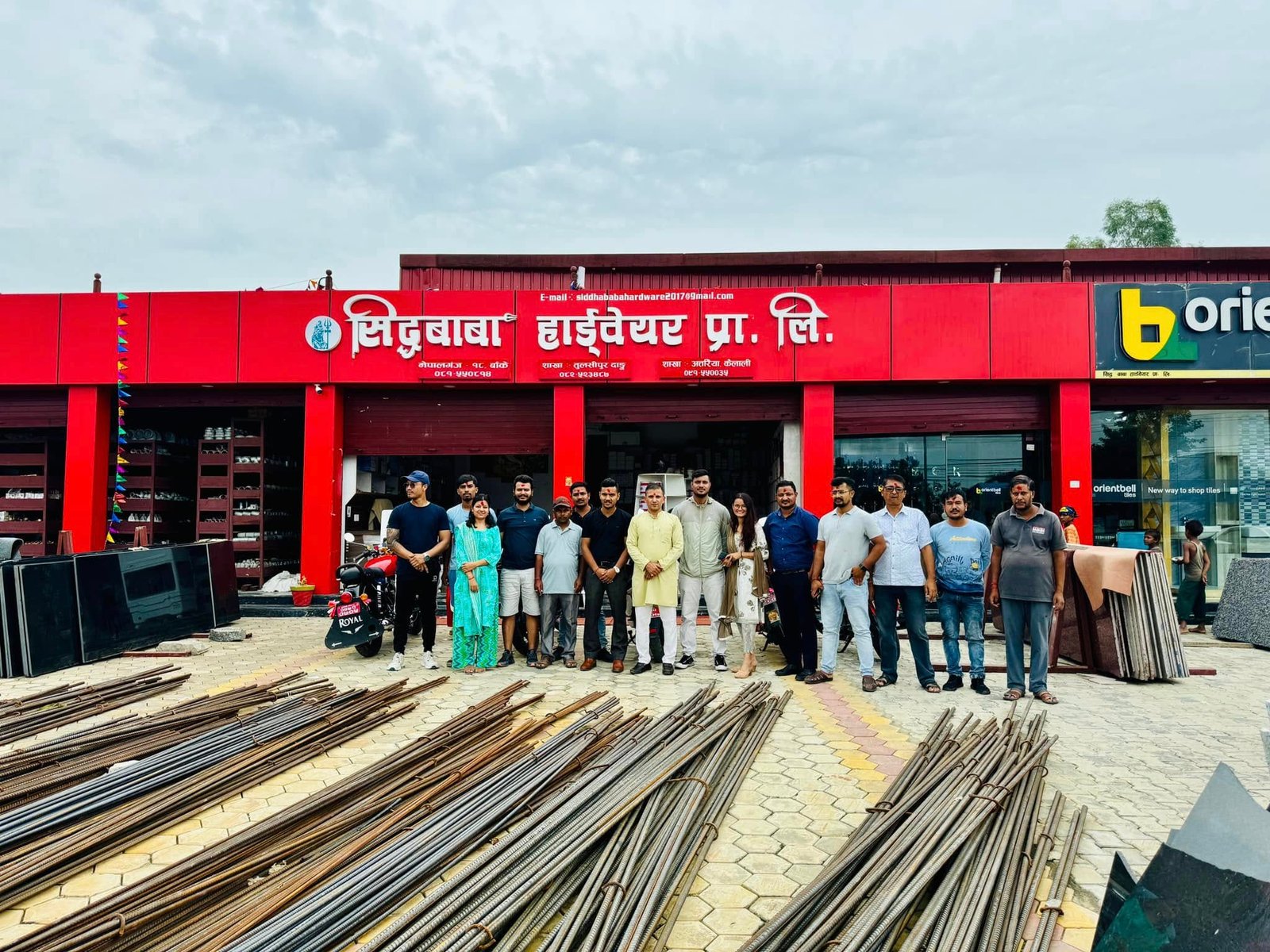 Siddhababa Hardware Store Front & Team